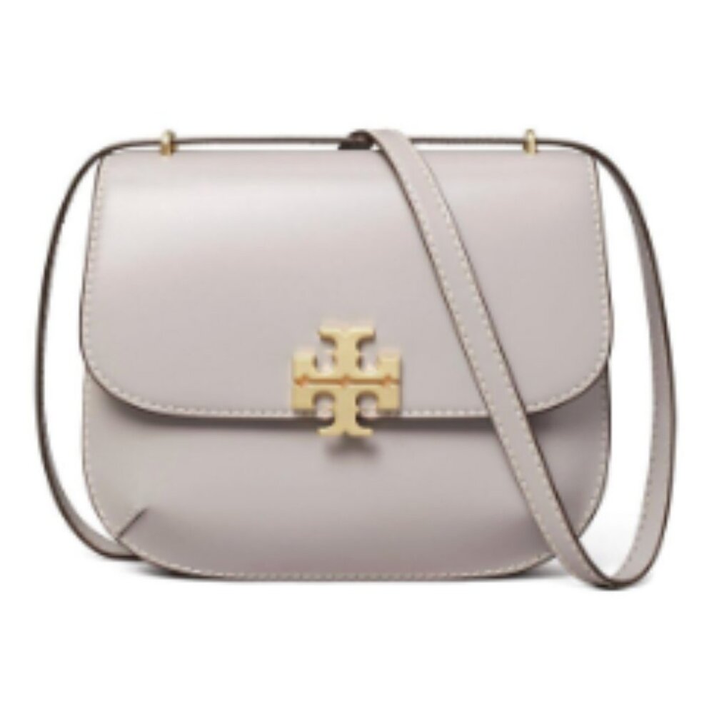 Tory Burch - Eleanor Spazzolato Slim Saddlebag (Gray)